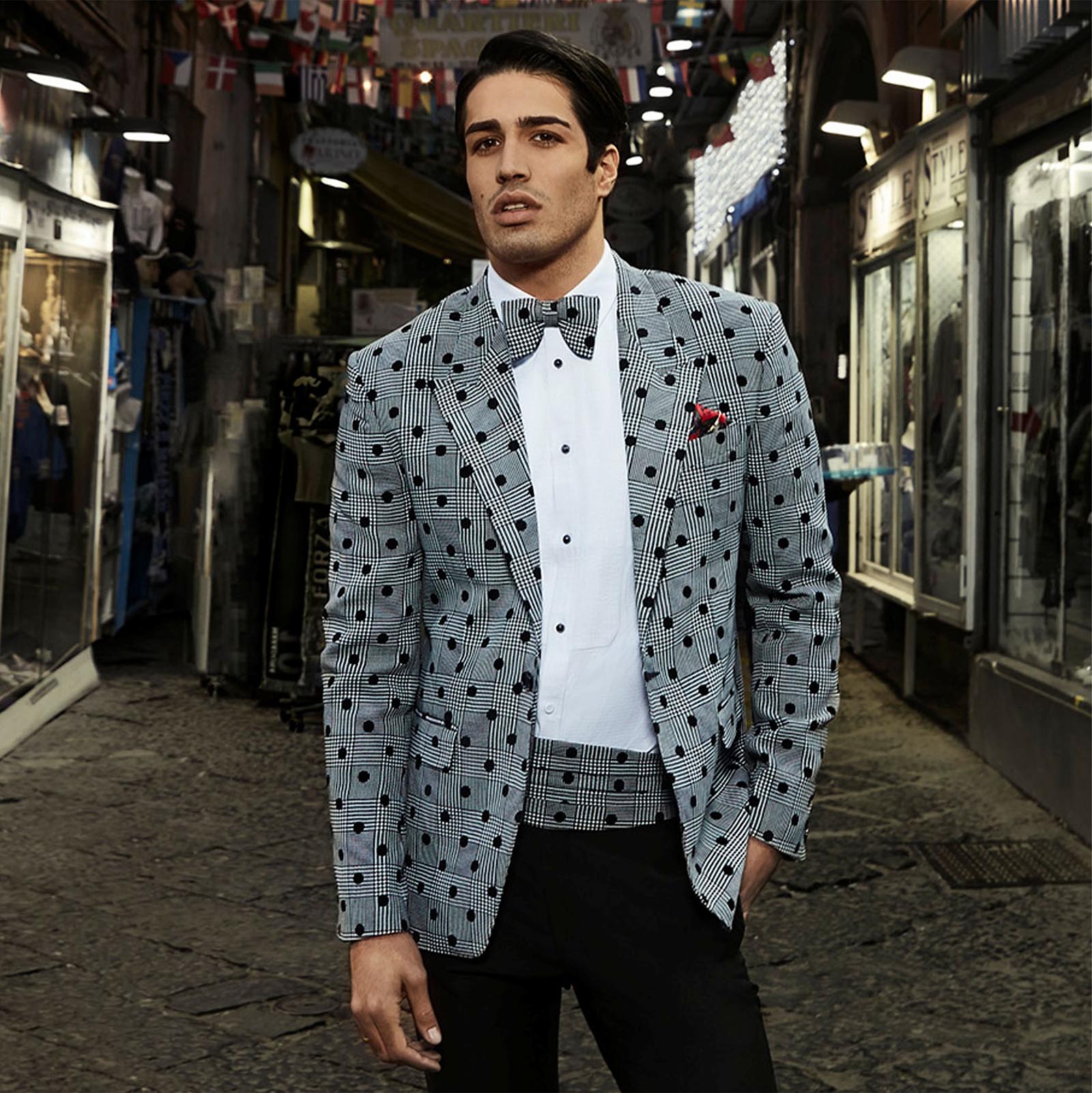 gray with black look